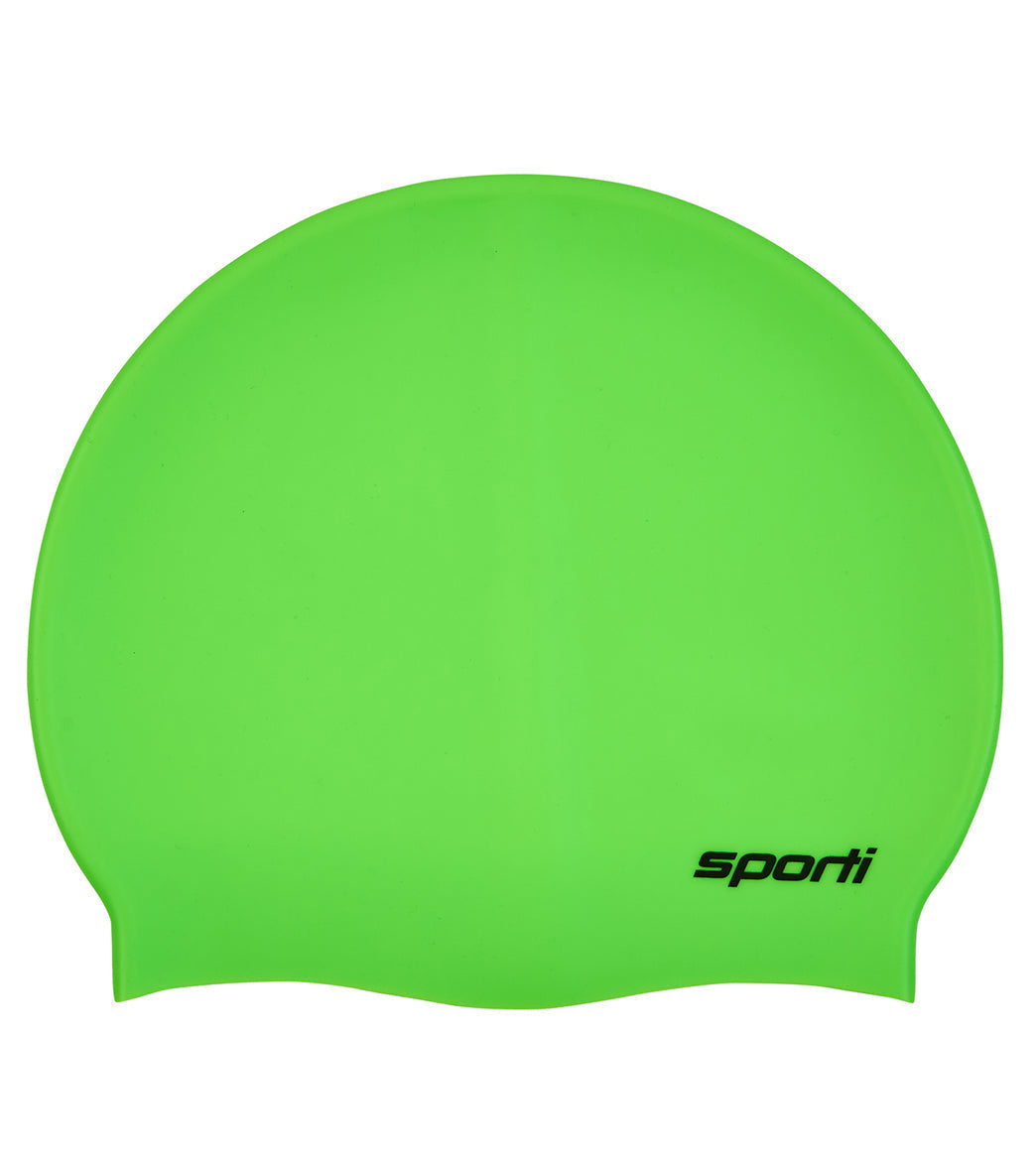 Sporti Solid Neon Silicone Swim Cap