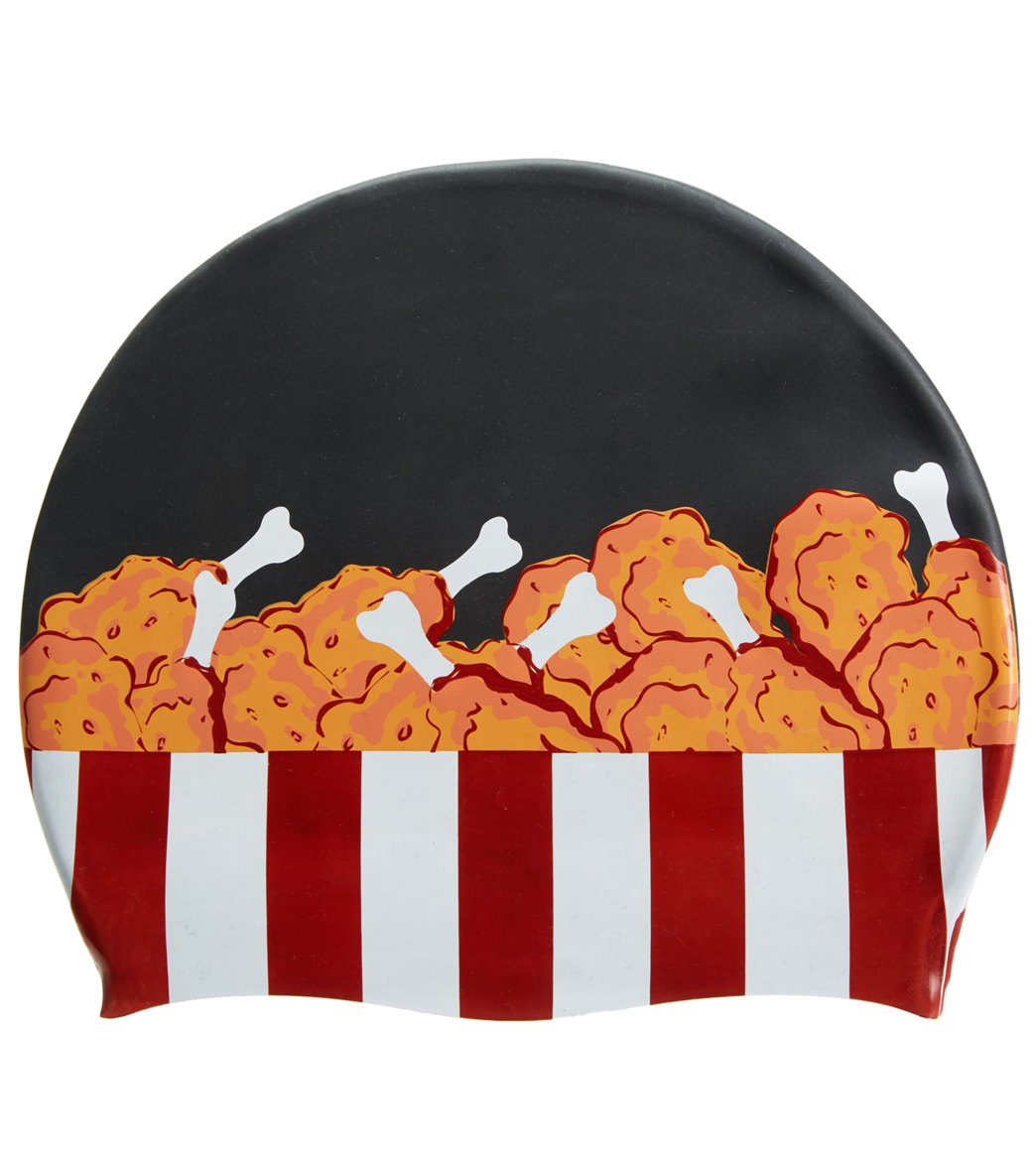 Sporti Fried Chicken Silicone Swim Cap