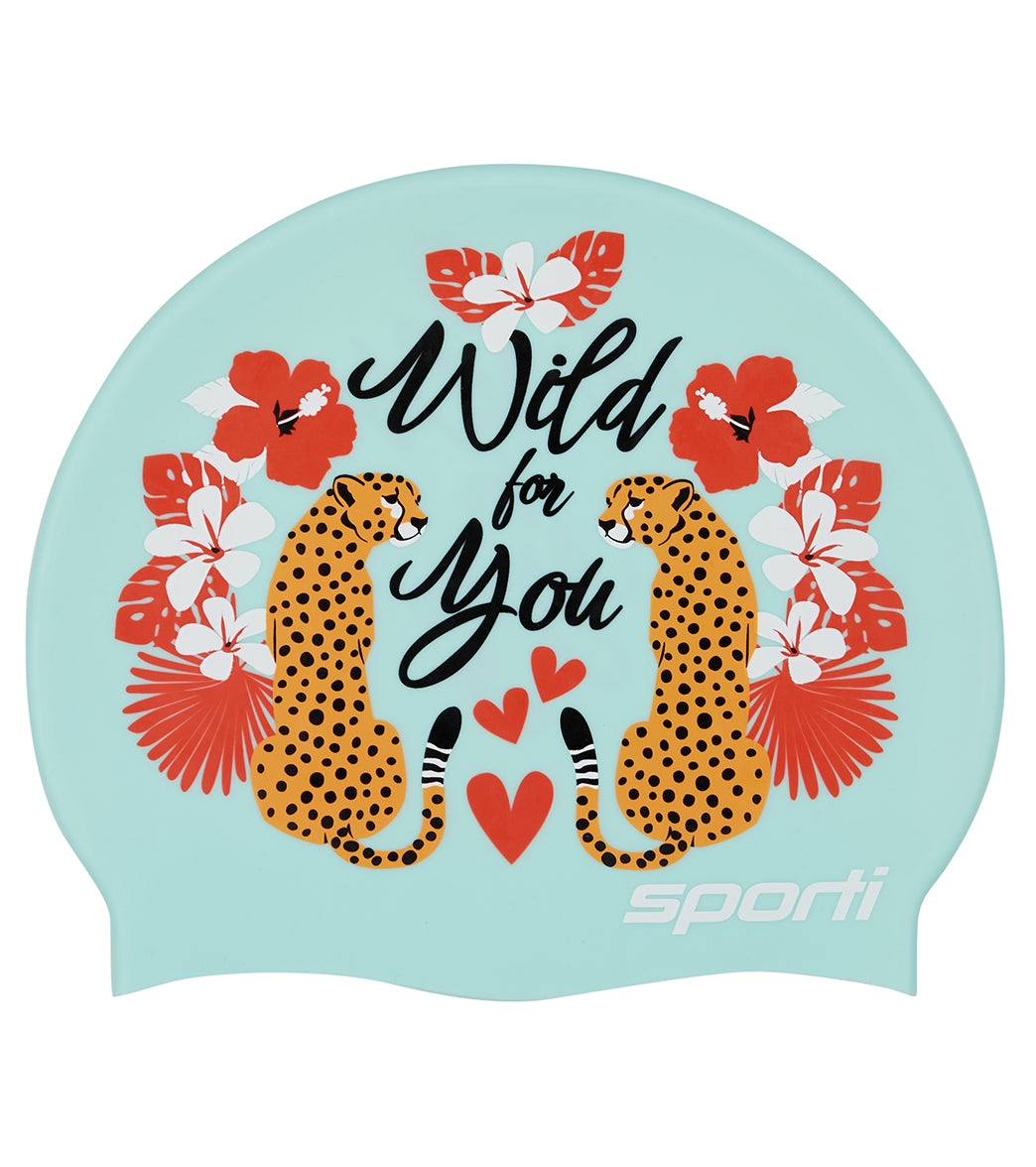 Sporti Limited Edition Wild For You Silicone Swim Cap