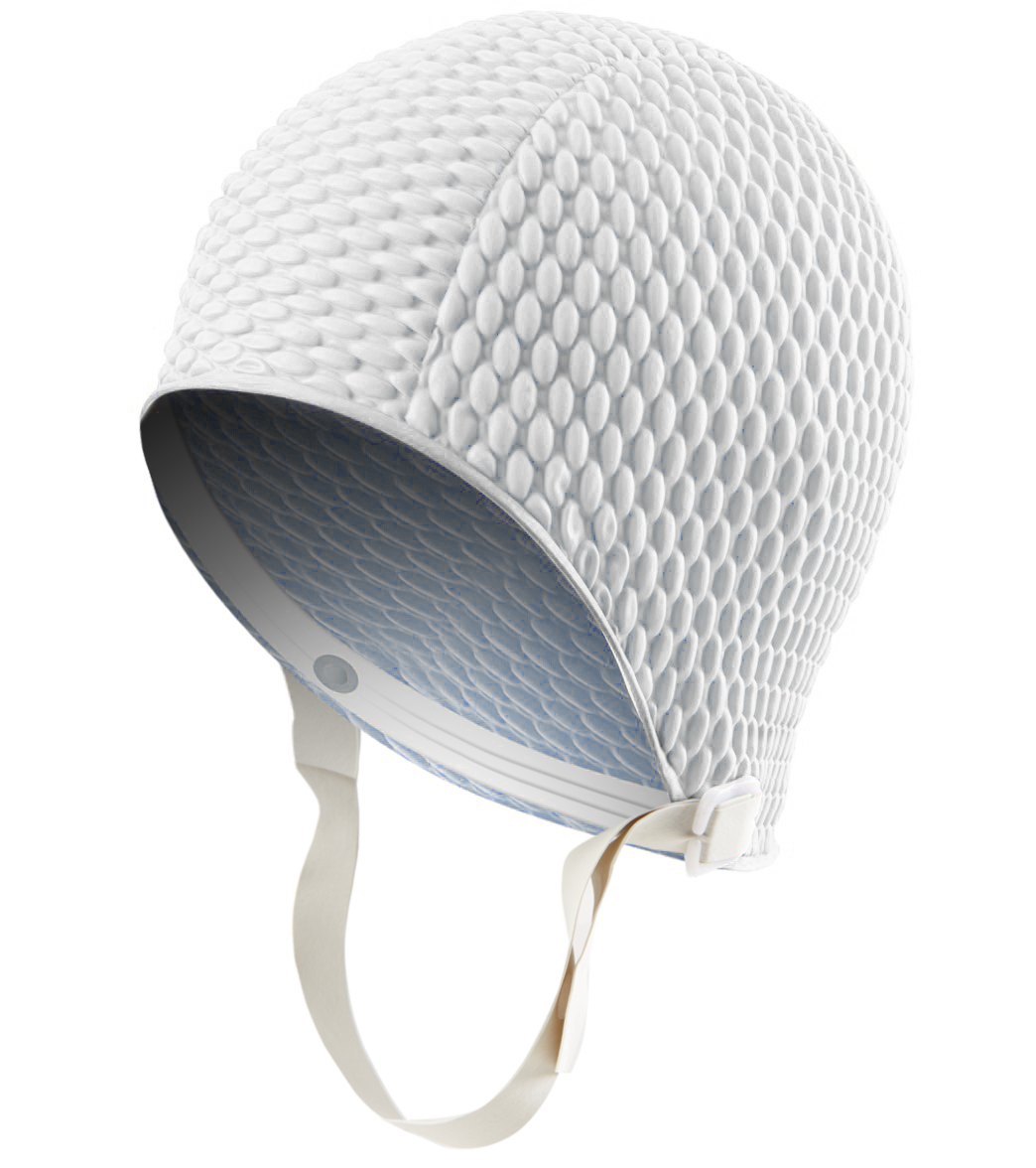 Sporti Bubble Swim Cap With Chin Strap