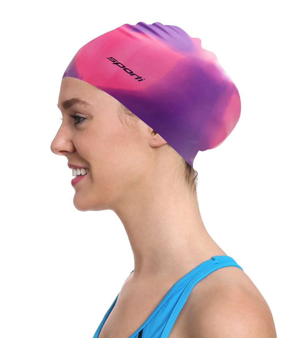 Sporti Long Hair Silicone Swim Cap