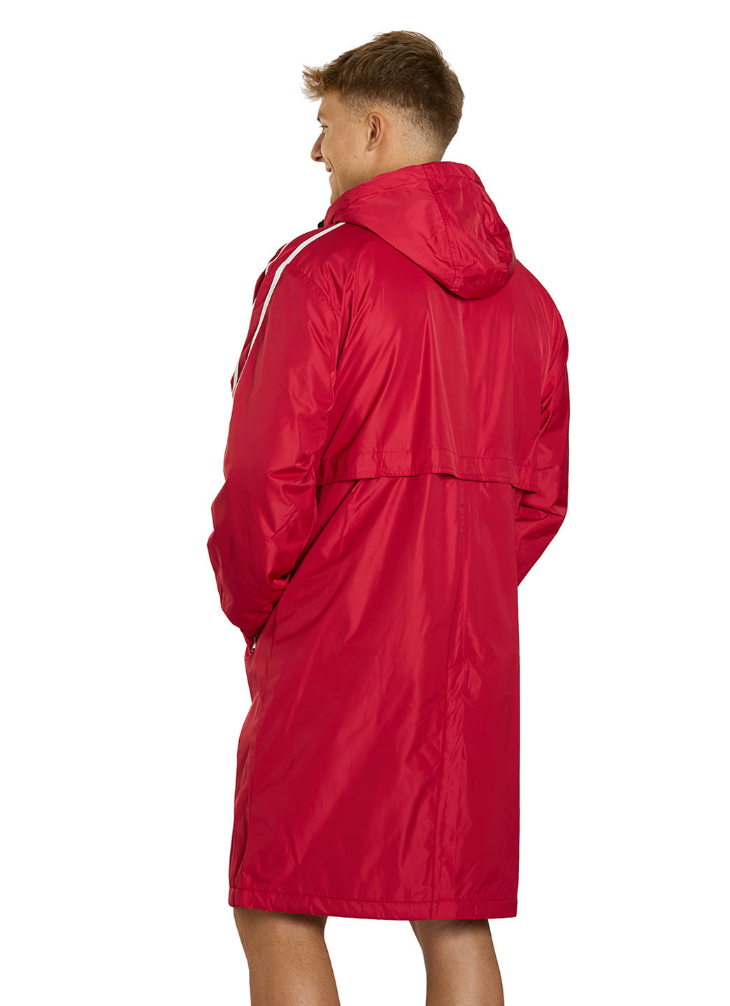 Sporti Striped Comfort Fleece-Lined Swim Parka