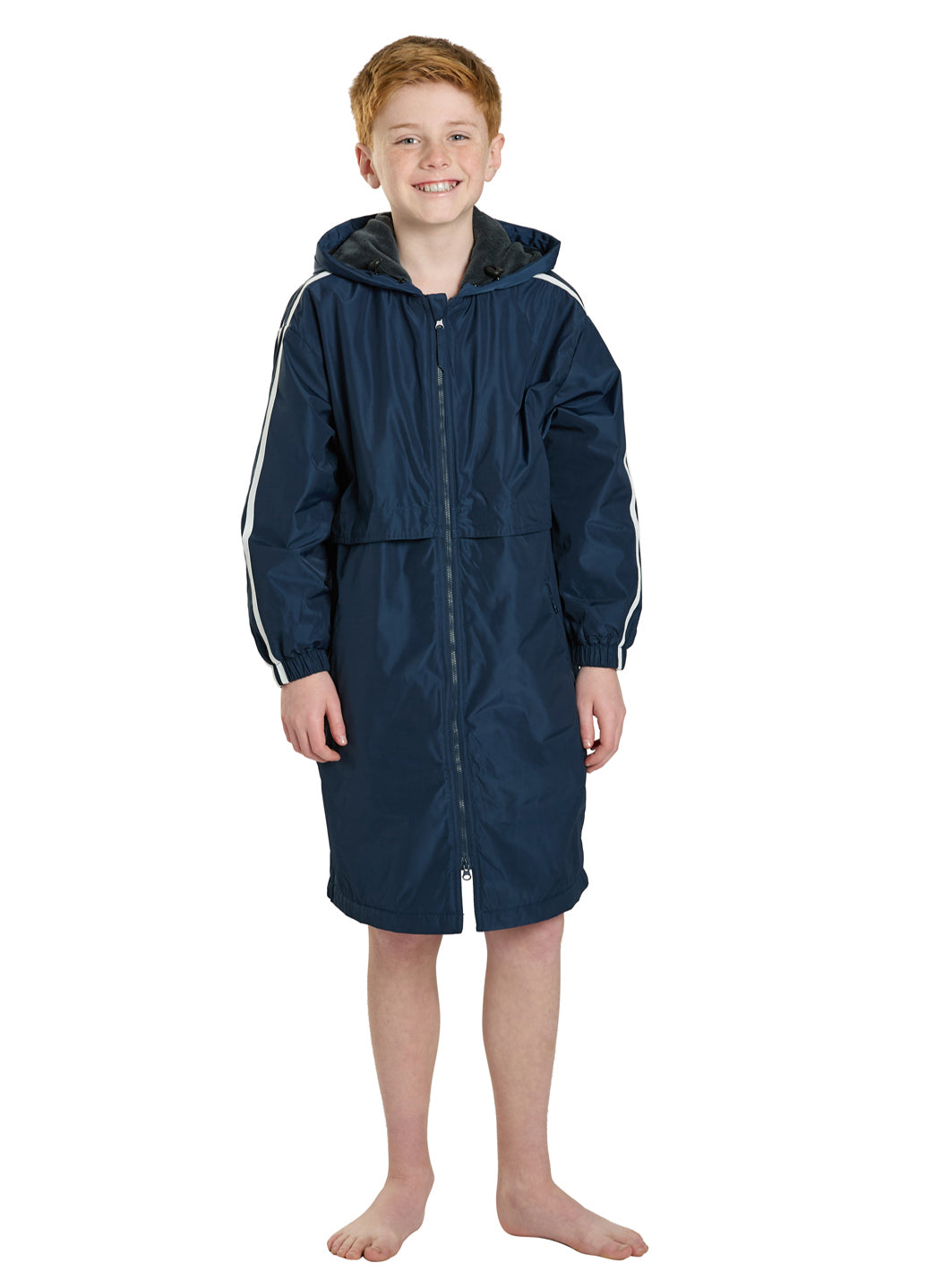 Sporti Striped Comfort Fleece-Lined Swim Parka Youth