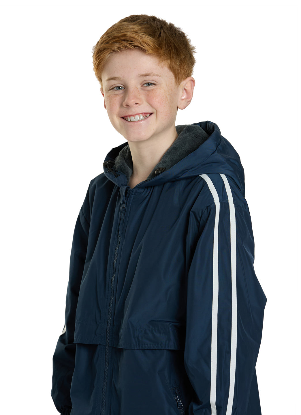 Sporti Striped Comfort Fleece-Lined Swim Parka Youth