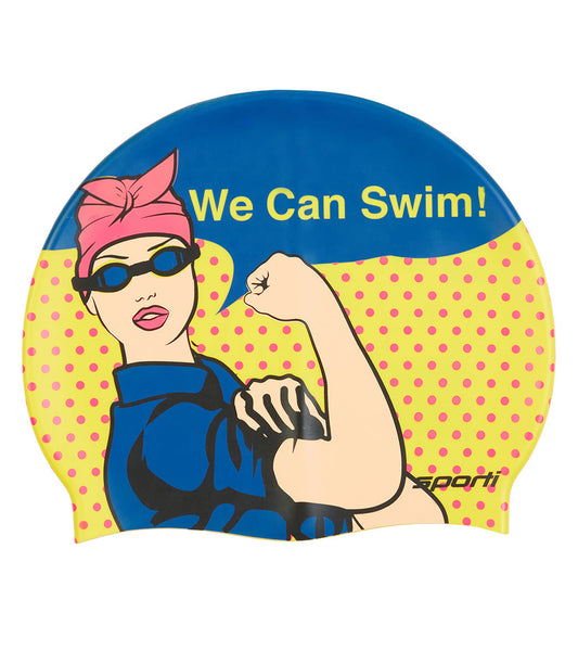 Sporti We Can Swim Silicone Swim Cap