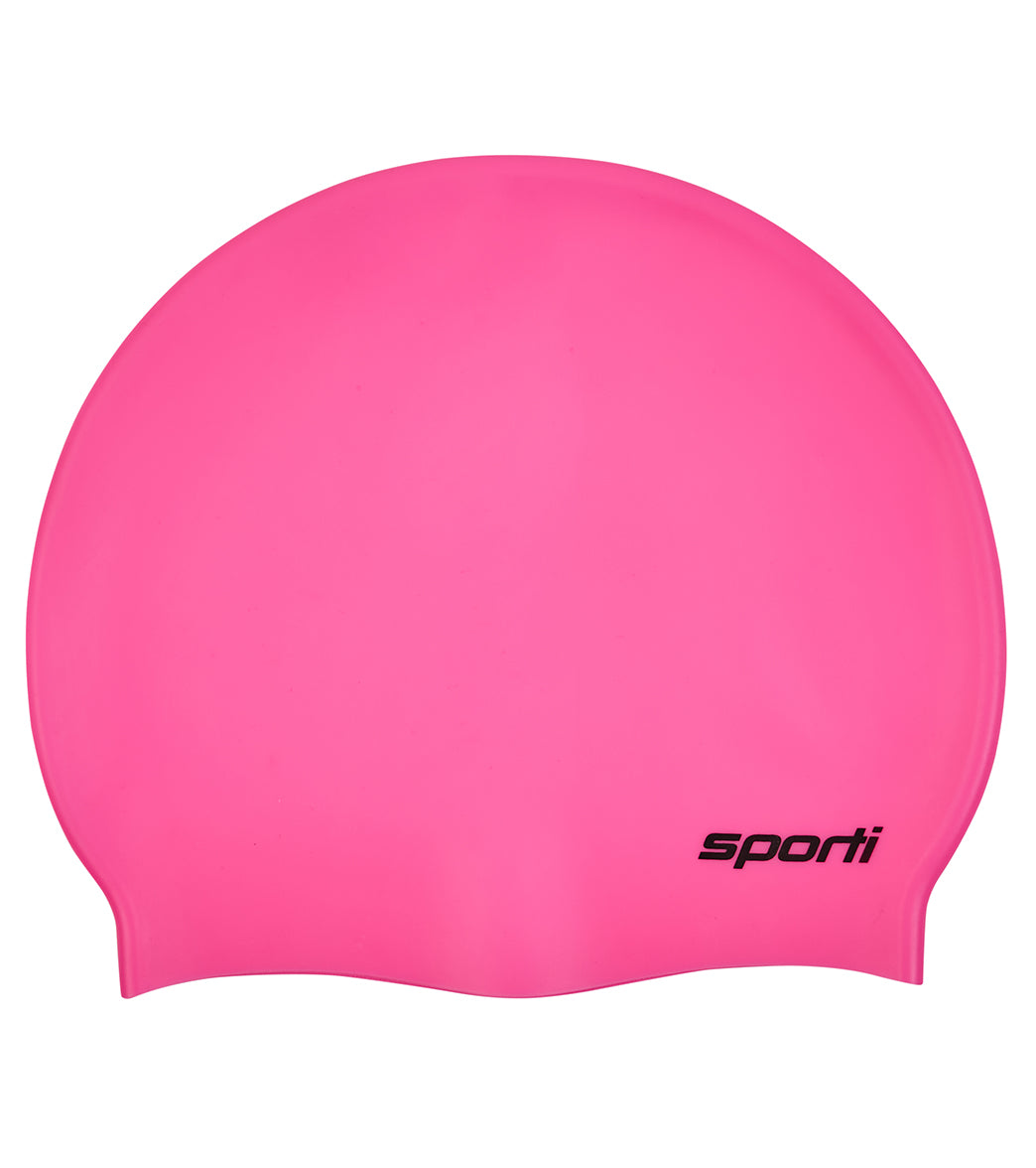 Sporti Solid Neon Silicone Swim Cap