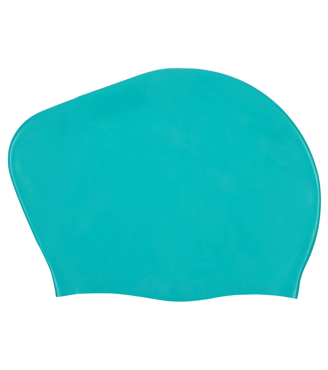 Sporti Solid Long Hair Bun Silicone Swim Cap