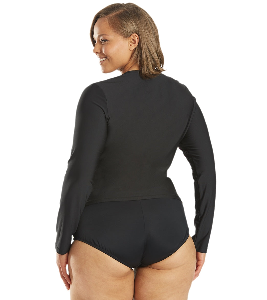 Sporti Women's Plus Size L/S UPF 50+ Comfort Fit Rash Guard