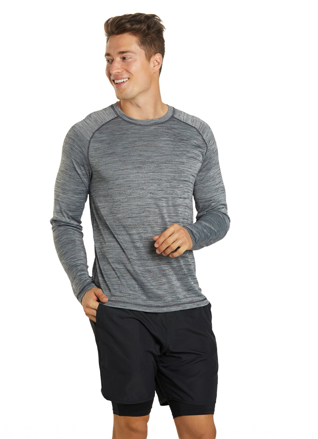 Sporti Men's L/S Hybrid II UPF 50+ Sun Shirt