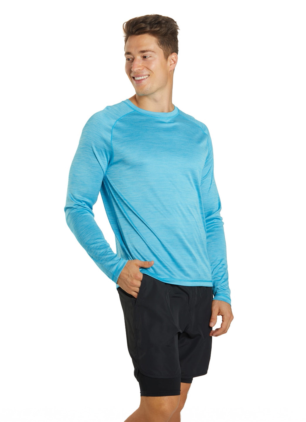 Sporti Men's L/S Hybrid II UPF 50+ Sun Shirt