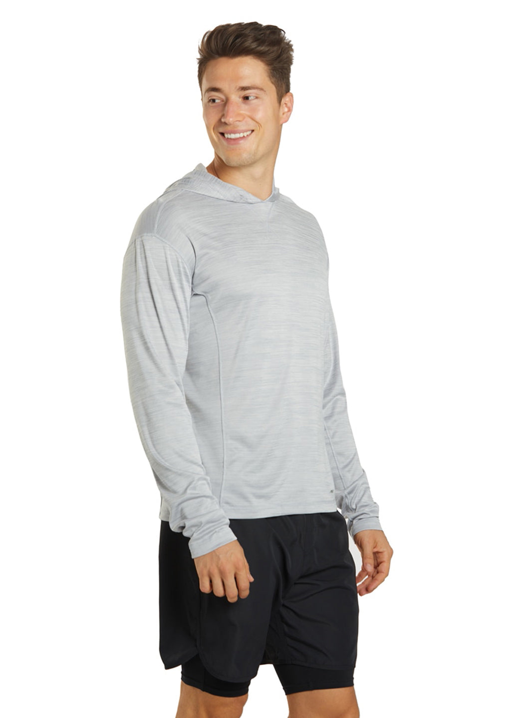 Sporti Men's L/S Hybrid II Hooded UPF 50+ Sun Shirt