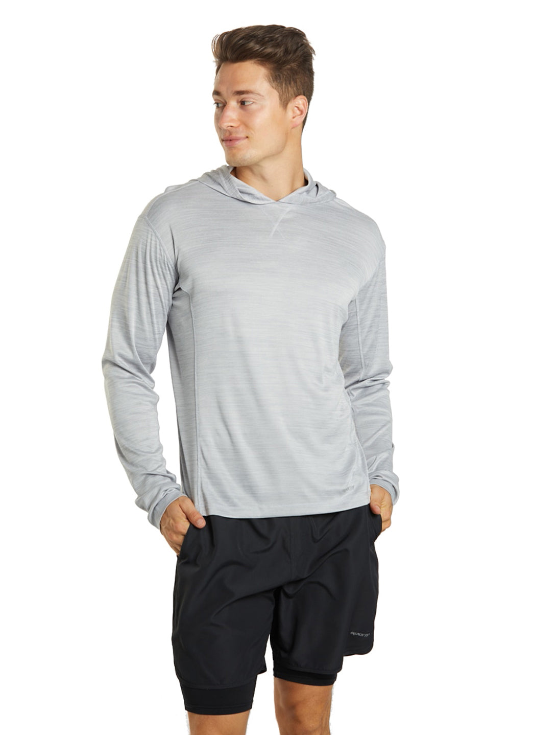 Sporti Men's L/S Hybrid II Hooded UPF 50+ Sun Shirt