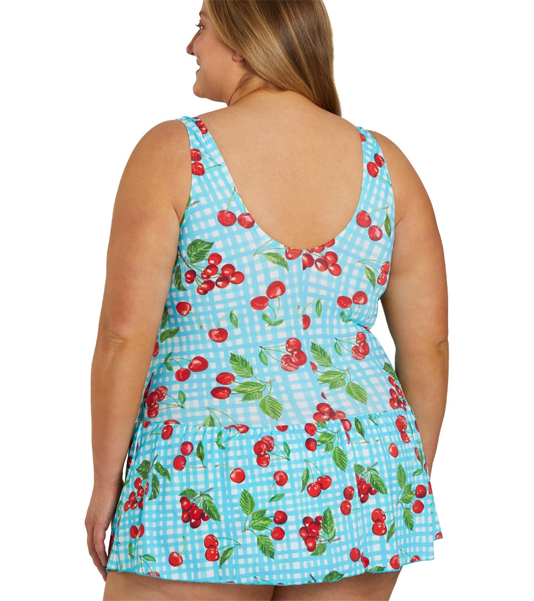 Sporti Plus Size Summer Picnic Swim Dress