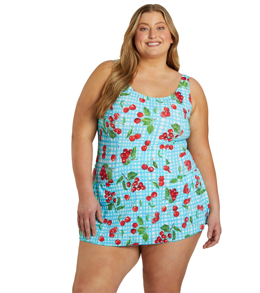 Sporti Plus Size Summer Picnic Swim Dress