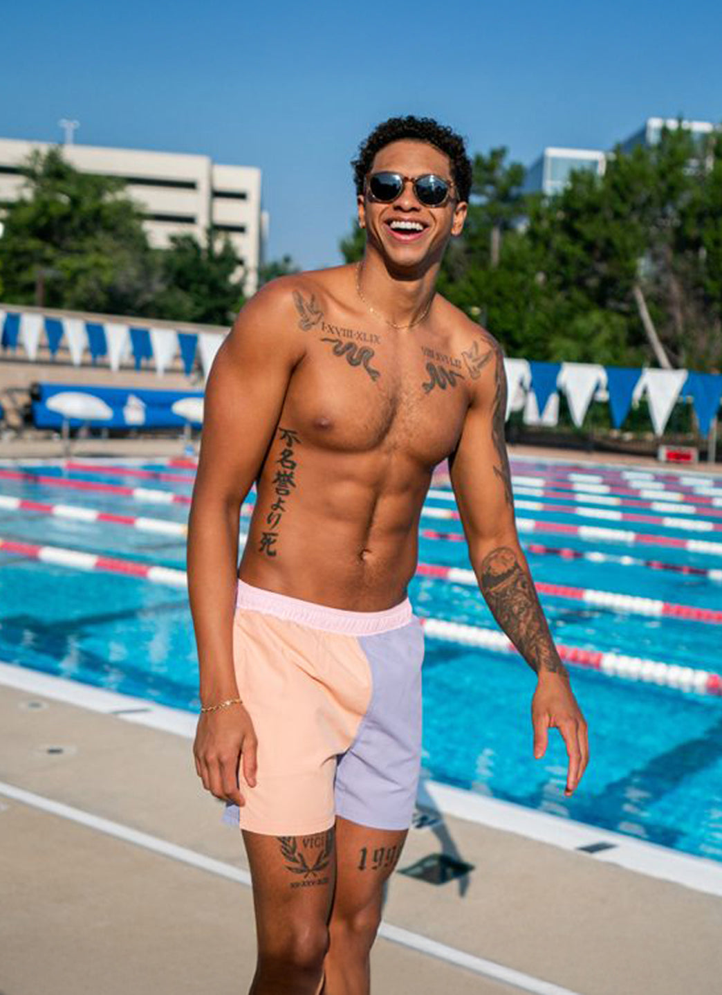 Sporti X Shaine Casas Lavender Lemonade 5'' Swim Trunk