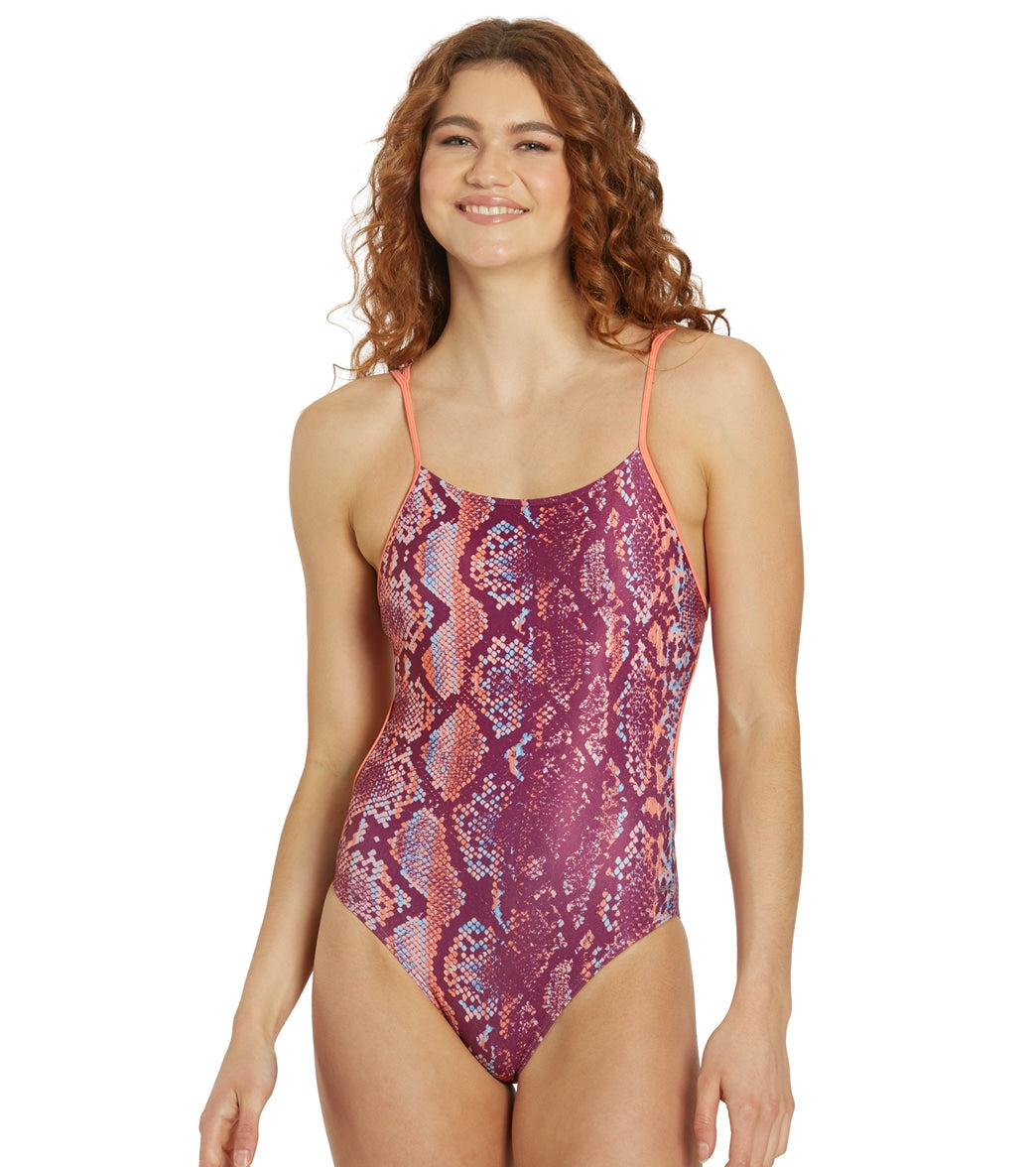 Sporti X Gretchen Walsh Desert Python Tracy Double Strap One Piece Swimsuit