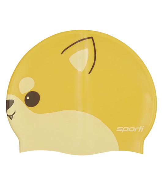 Sporti Shiba Inu Silicone Swim Cap Jr.