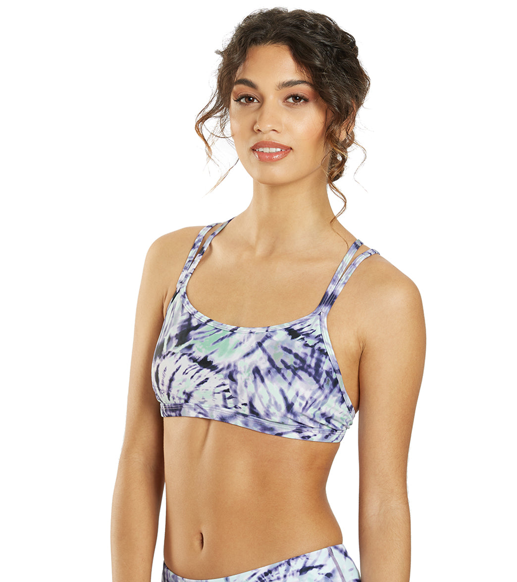 Sporti Active Moonlight Tie Dye Double Cross Workout Bikini Top