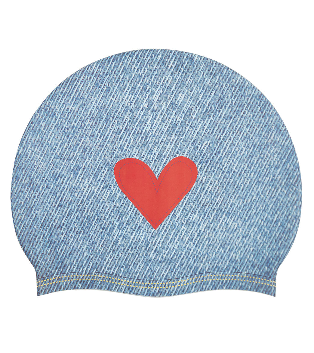 Sporti X Alex & Gretchen Walsh Blue Jean Baby Silicone Swim Cap