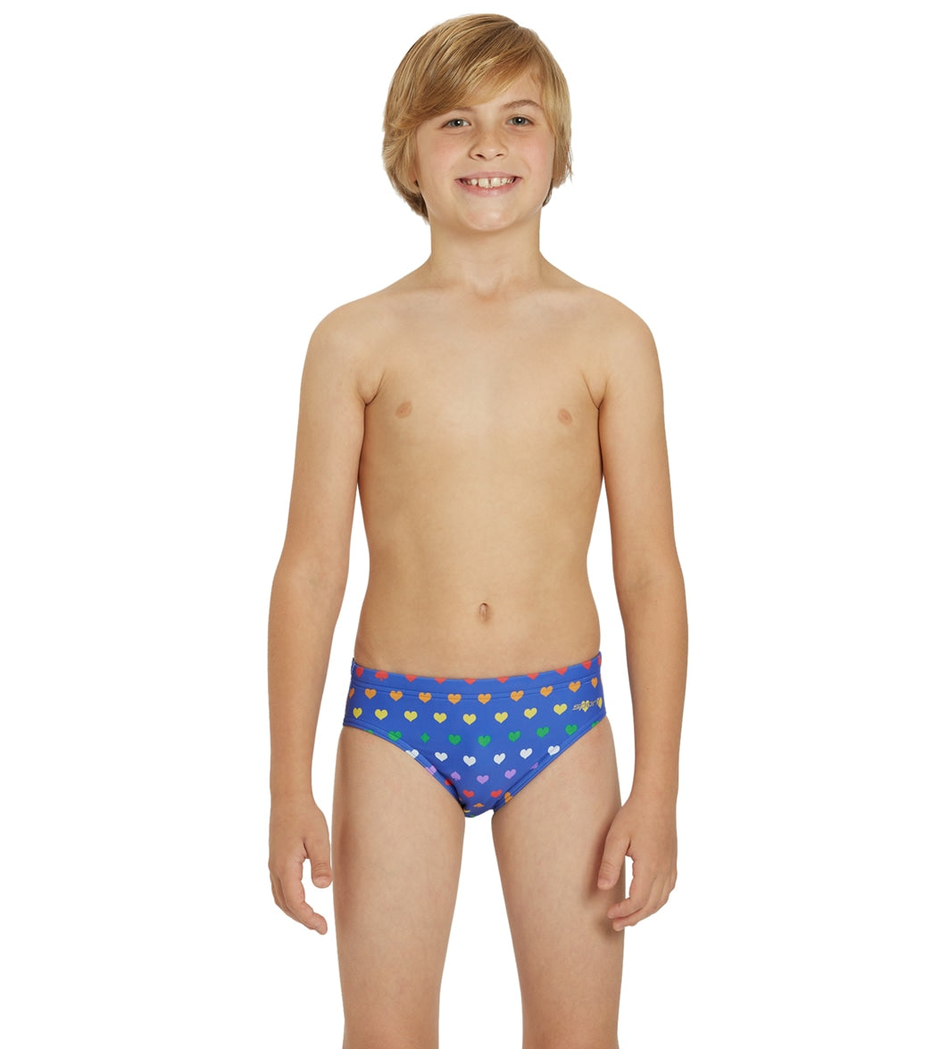 Sporti Rainbow Heart Brief Swimsuit Youth (22-28)