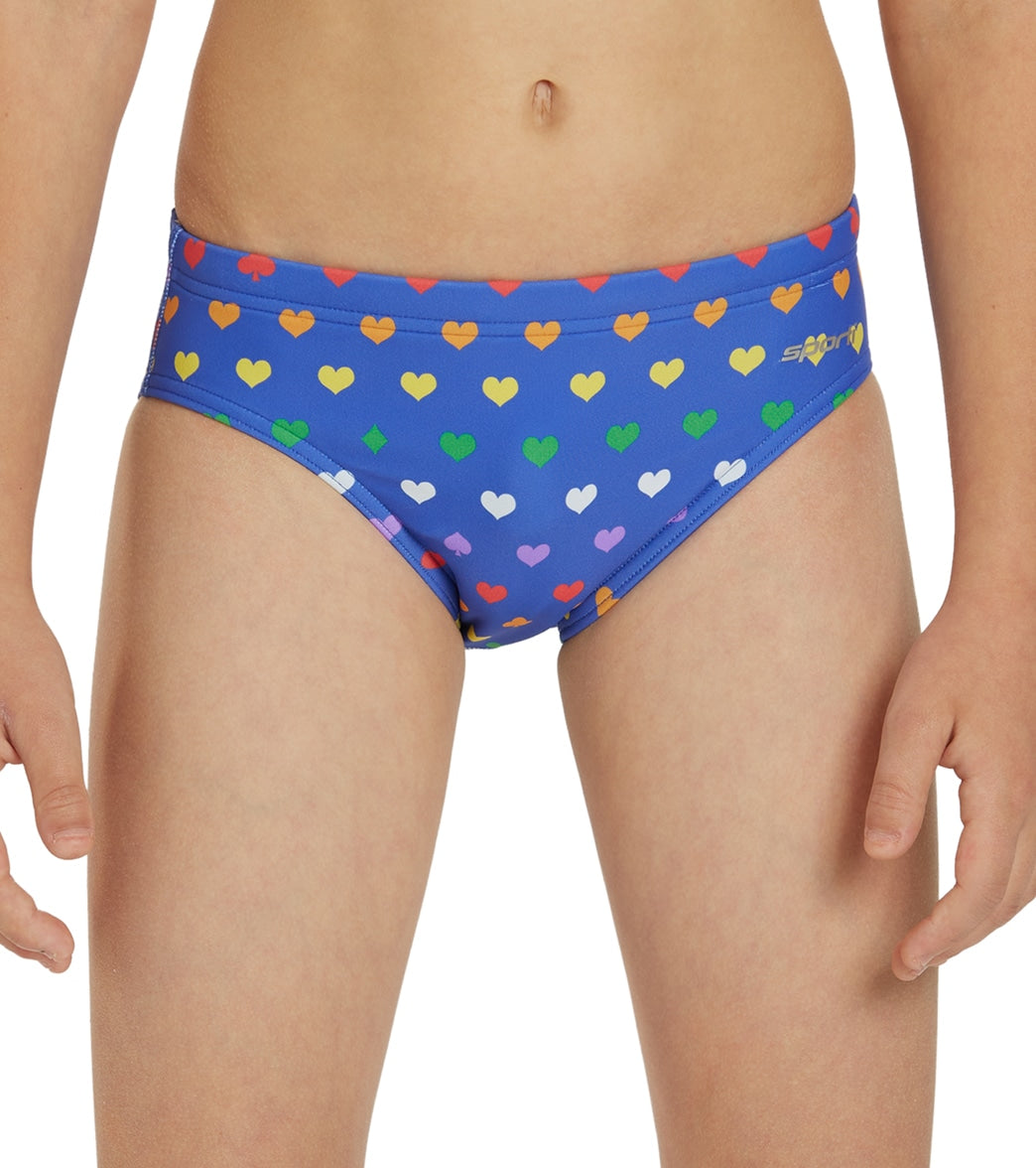 Sporti Rainbow Heart Brief Swimsuit Youth (22-28)