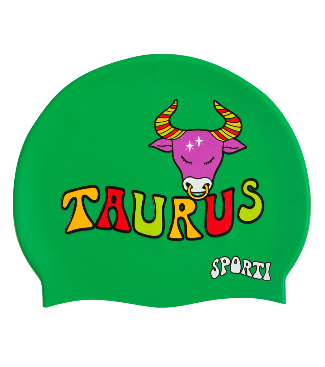 Sporti Groovy Zodiac Taurus Silicone Swim Cap