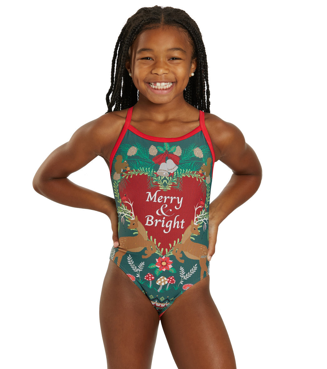 Sporti Granny Sweater Merry & Bright Thin Strap One Piece Swimsuit (22-44)
