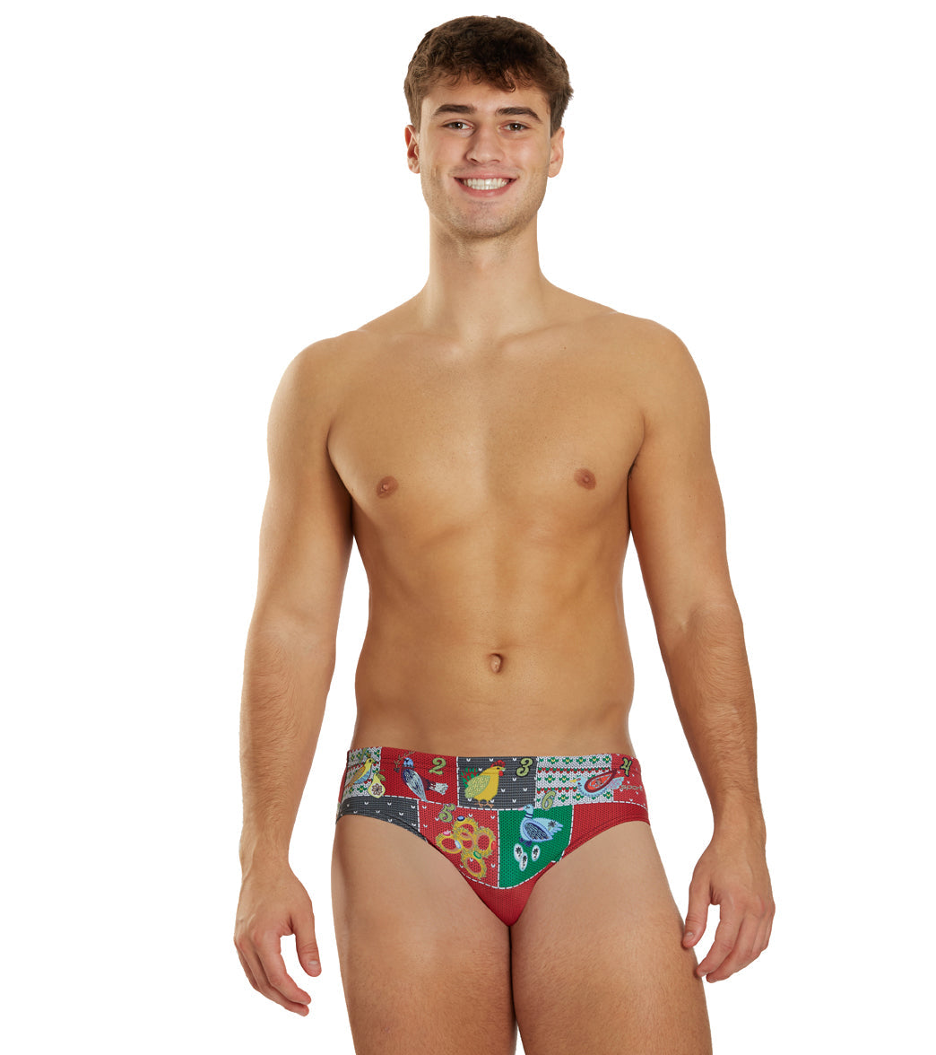 Sporti Granny Sweater 12 Days Of Christmas Brief Swimsuit (26-40)
