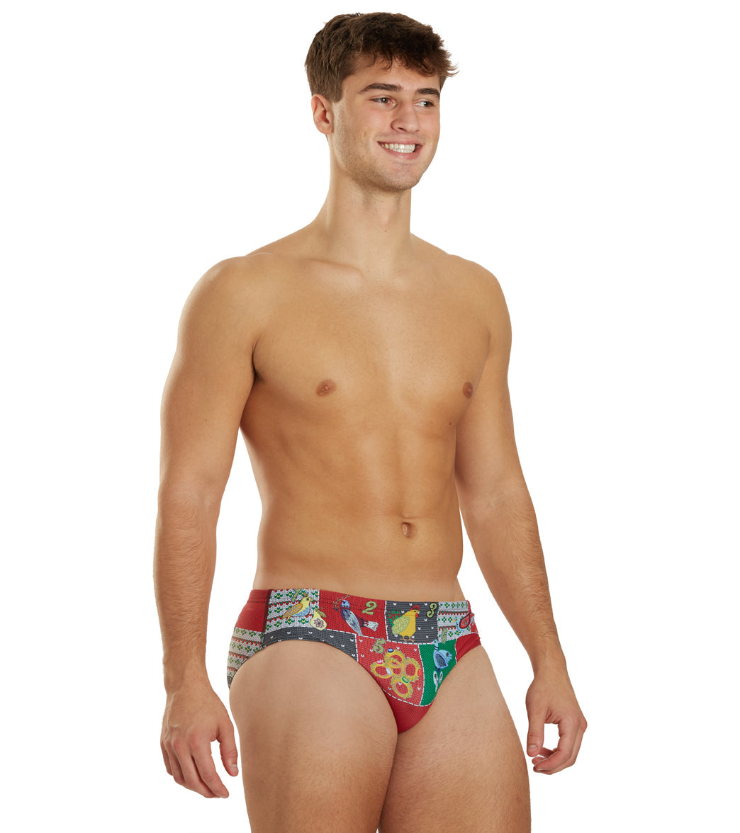 Sporti Granny Sweater 12 Days Of Christmas Brief Swimsuit (26-40)