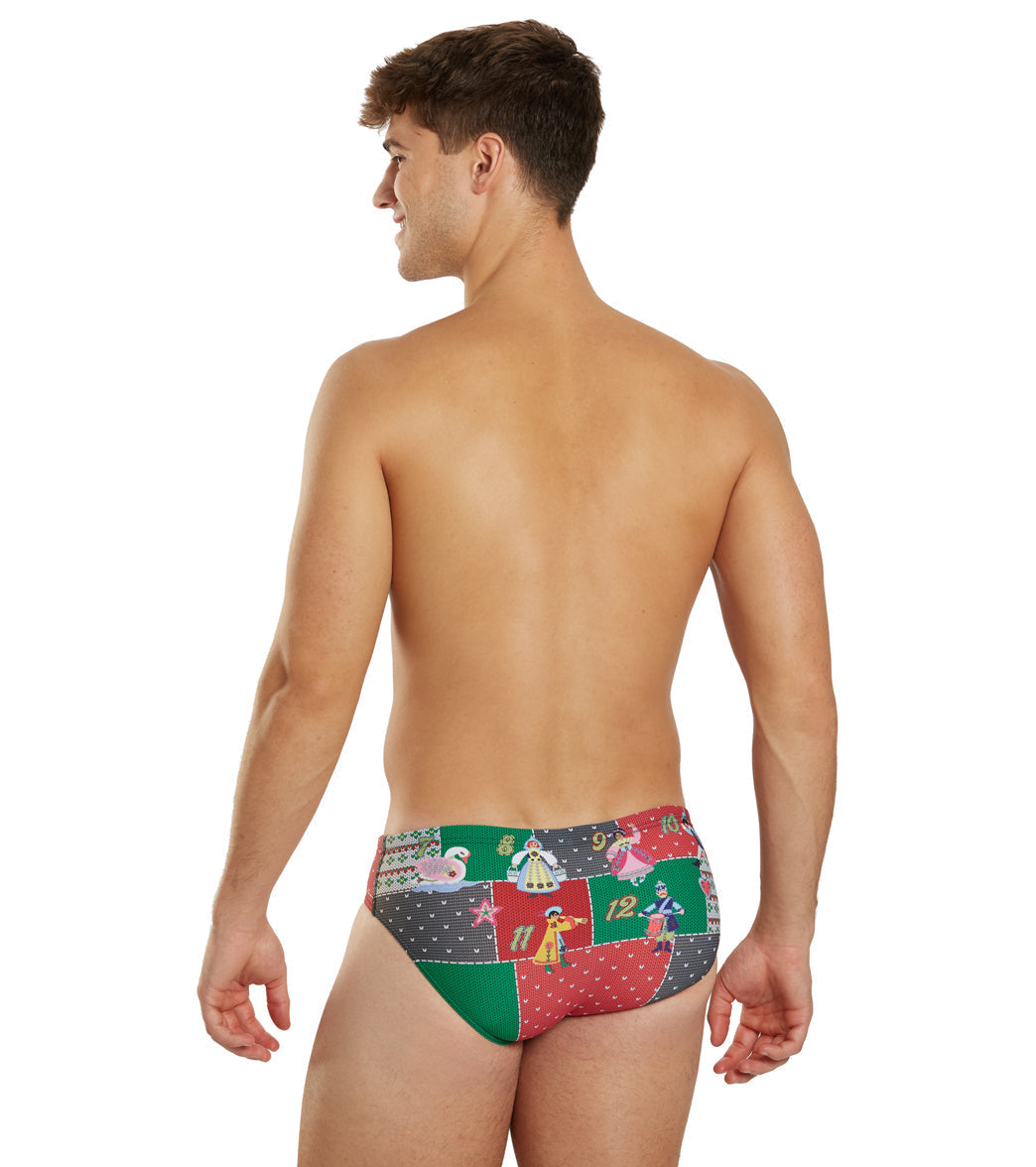 Sporti Granny Sweater 12 Days Of Christmas Brief Swimsuit (26-40)