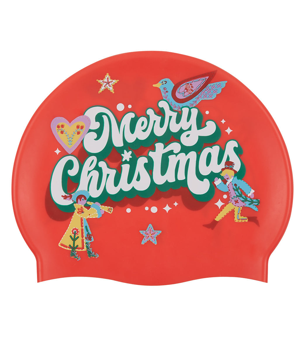 Sporti Christmas Countdown Silicone Swim Cap Jr.