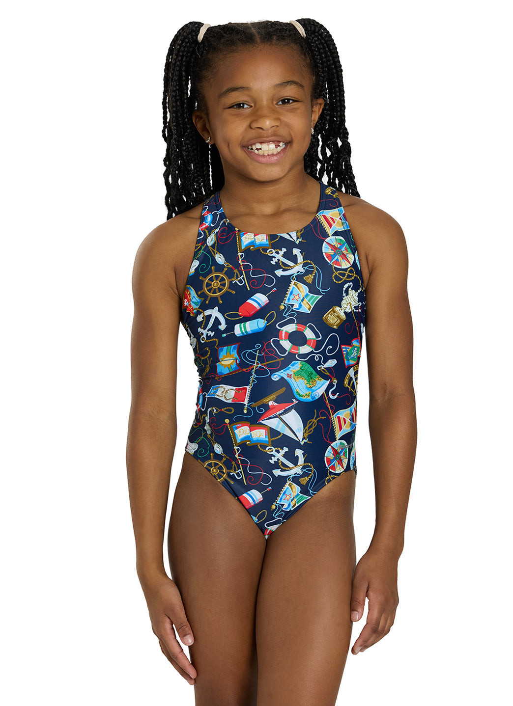 Sporti Anchors Away Wide Strap One Piece Swimsuit (22-44)