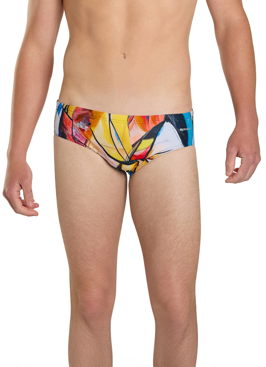 Sporti Abstract Composition Brief Swimsuit (26-40)